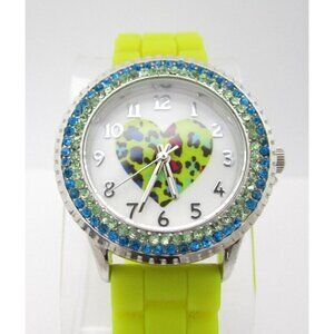 Women's Frenzy Heart Shape Quartz WR Analog 37mm Dial Causal Round Watch (F179)